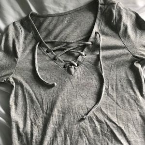 Grey Laced Long Sleeve